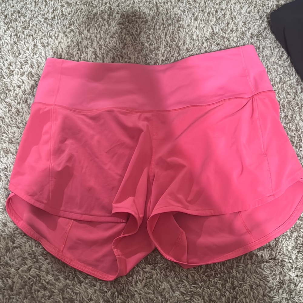 Lululemon Athletica High Rise Speedup Pink Athletic Shorts